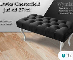 Ławka Tapicerowana Chesterfield 80cm - 1